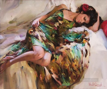 Women Painting - In a Gypsy Dress MIG Impressionist